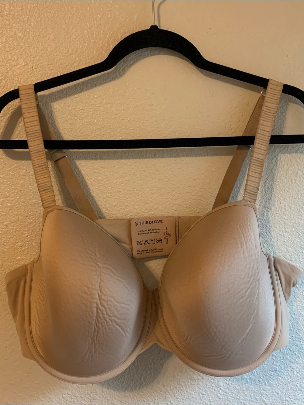 ThirdLove Beige T-Shirt Bra 42D